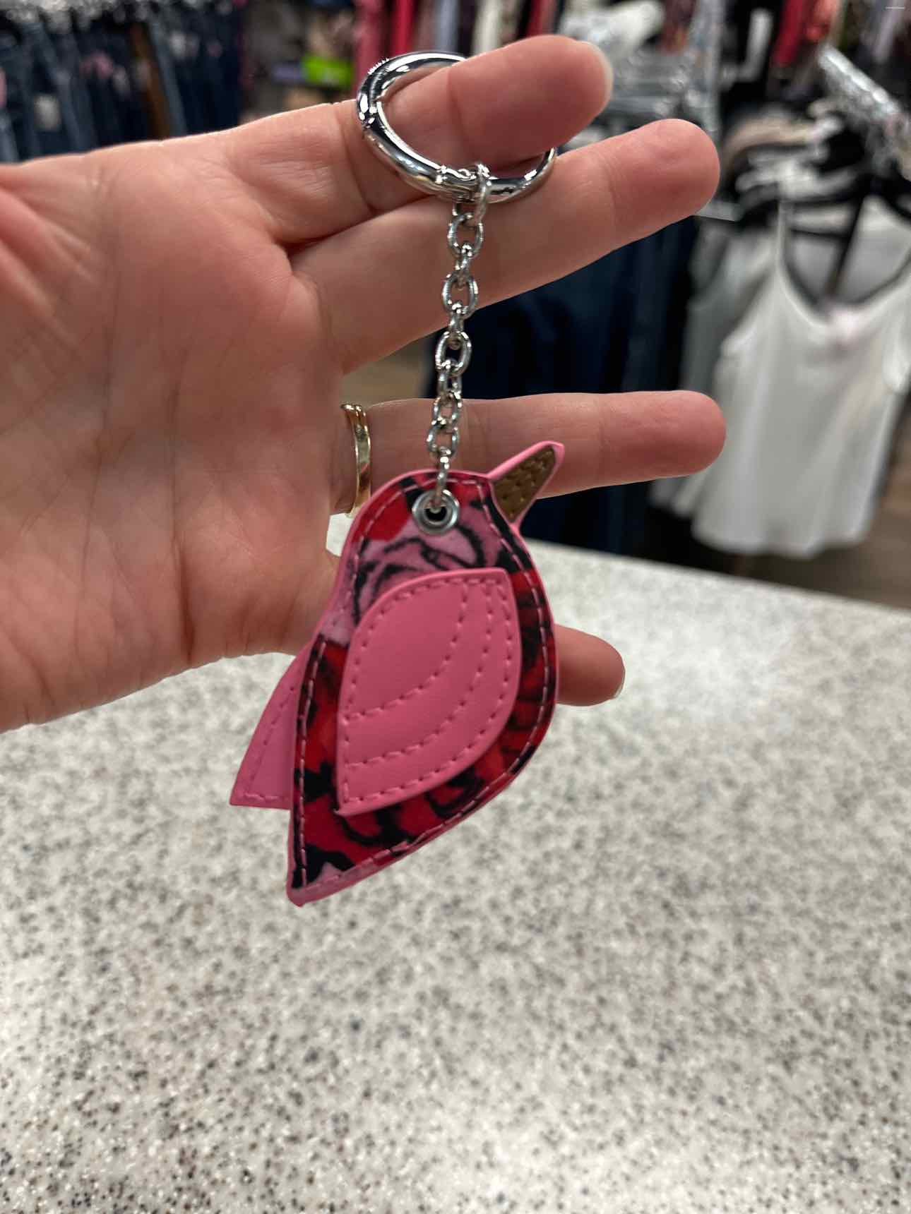 Vera Bradley Birdie double sided Pink Key Chain