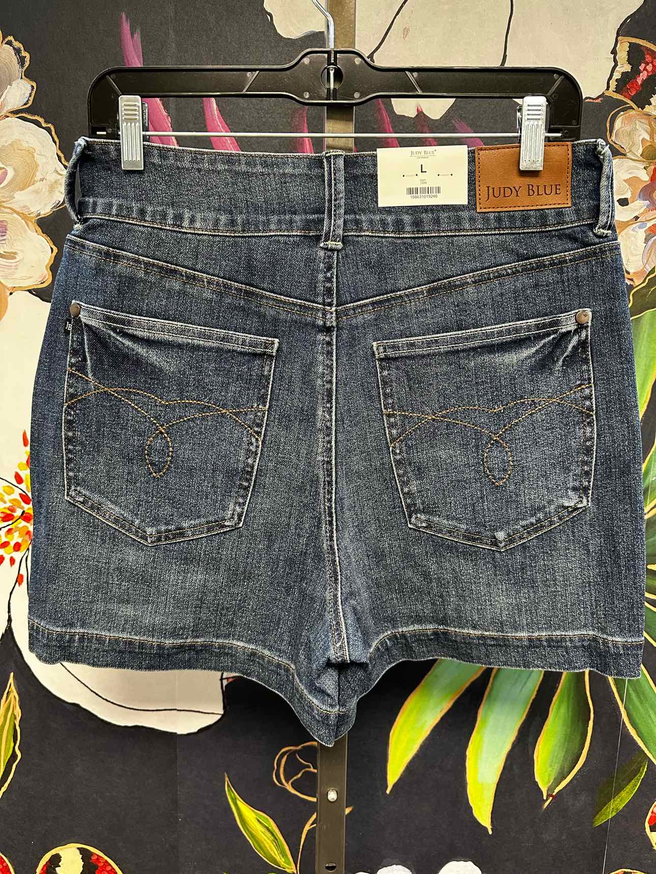 Judy Blue Jeans Double Button High Waist Tummy Control Slim Denim Shorts