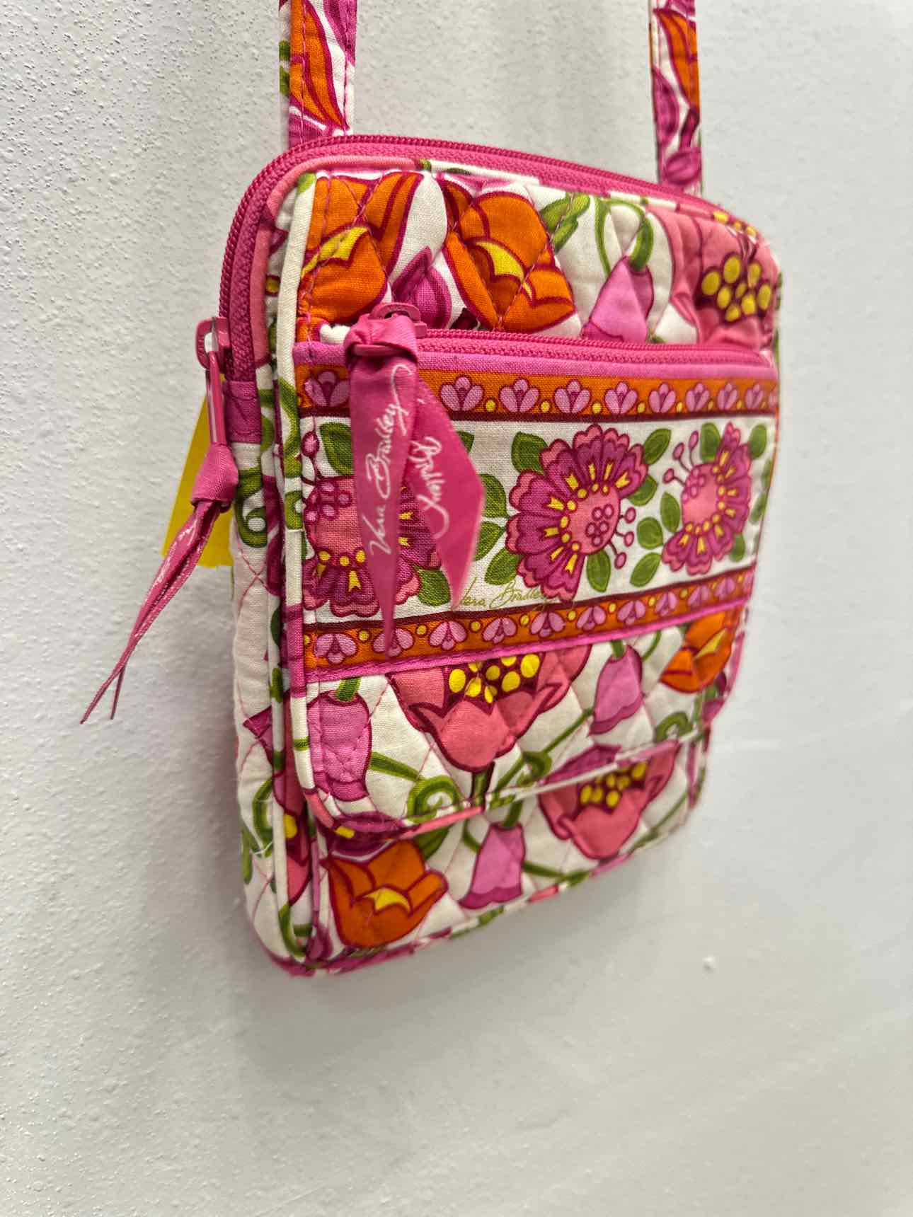 Vera Bradley Pink Lilli Bell Floral Slim Crossbody Handbags