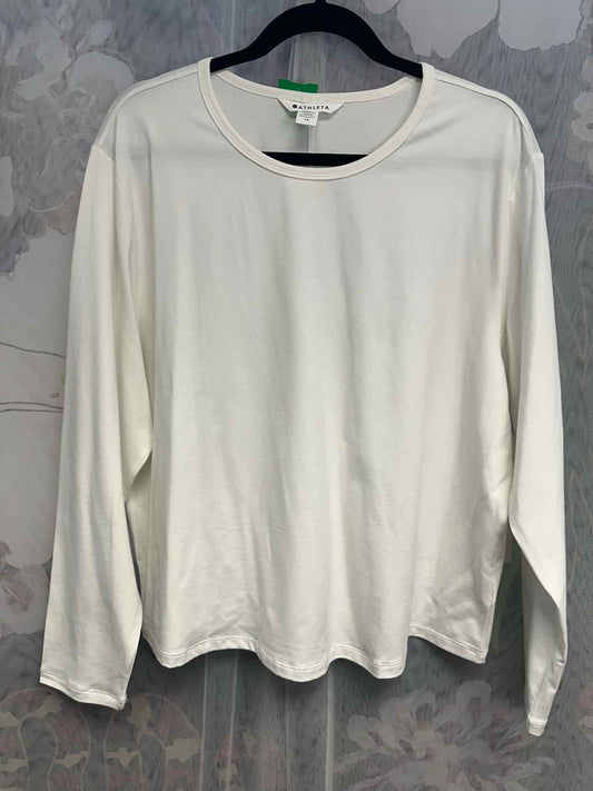Athleta NEW NWT Essential Top Classic Long Sleeve Size 1X White Top