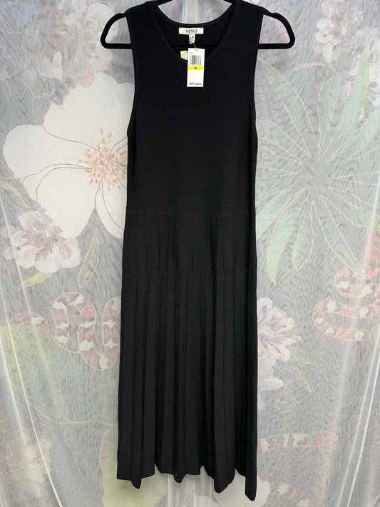 edited NEW NWT Pleated Maxi Sleeveless Sweater Size Medium Black Dress