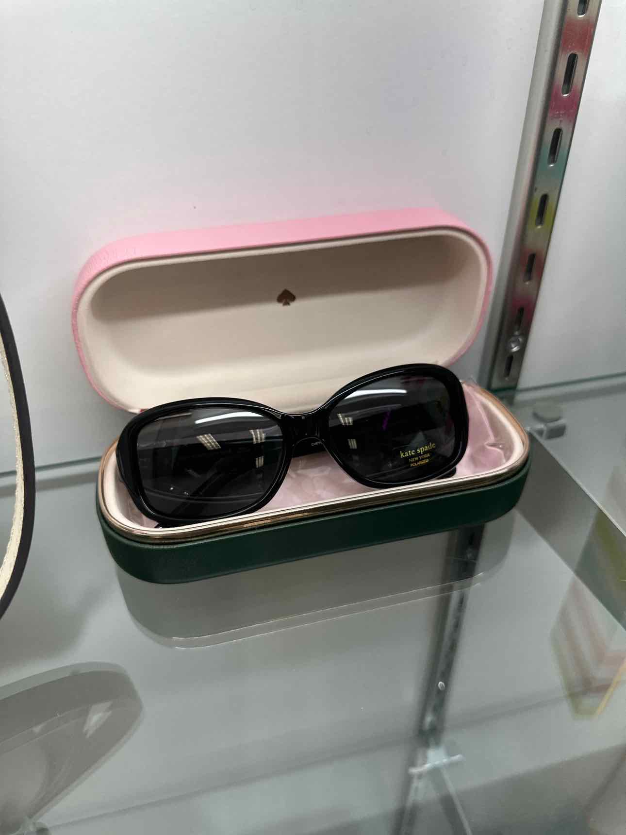 Kate Spade Cheyenne Polarized Black Soft Rectangle Sunglasses NEW