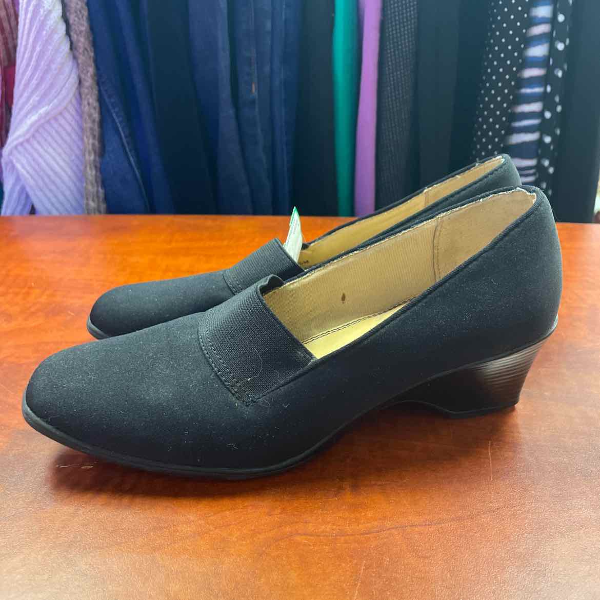 A New Day Reese Quilted Slip-On Black Sneakers Size 6 1/2