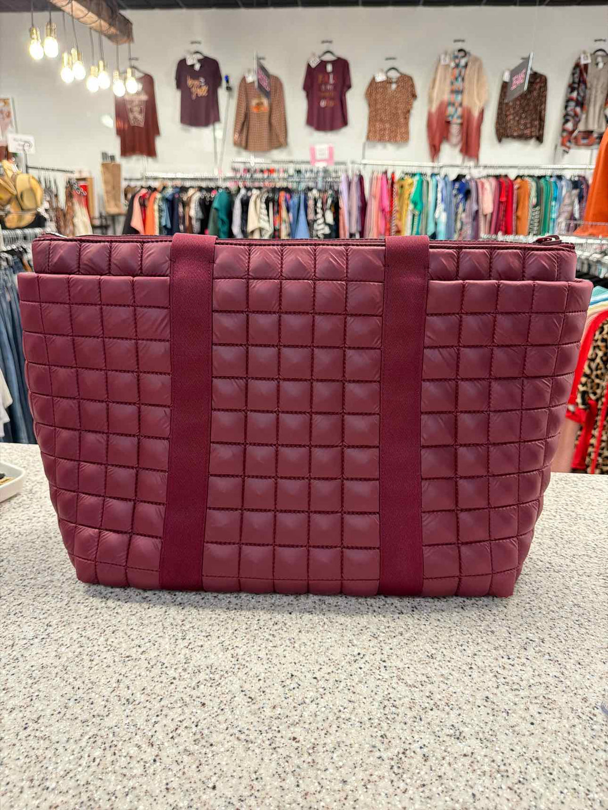 Kate Spade Maroon Camden Quilted Tote Handbag NEW NWT