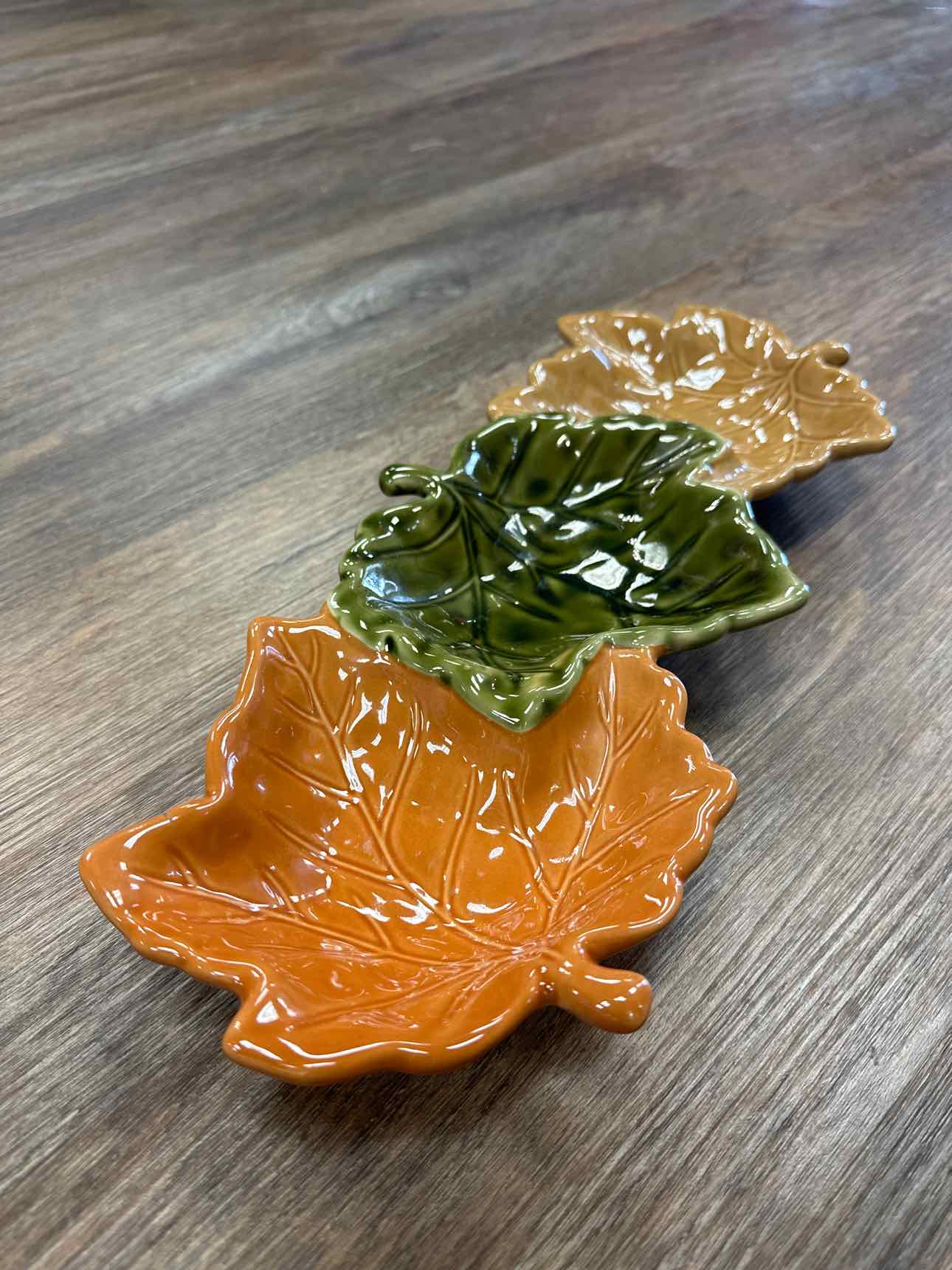 Harvest Leaves Ceramic Dish Home Decor