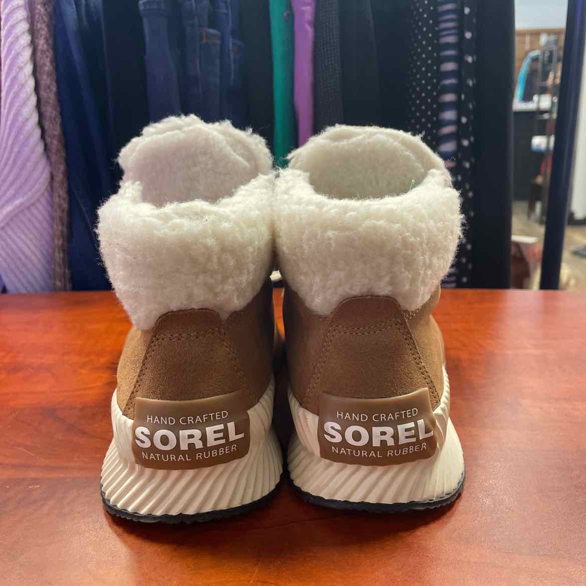Sorel Women's Out 'N About III Conquest Waterproof Brown Suede Boots Size 9 1/2