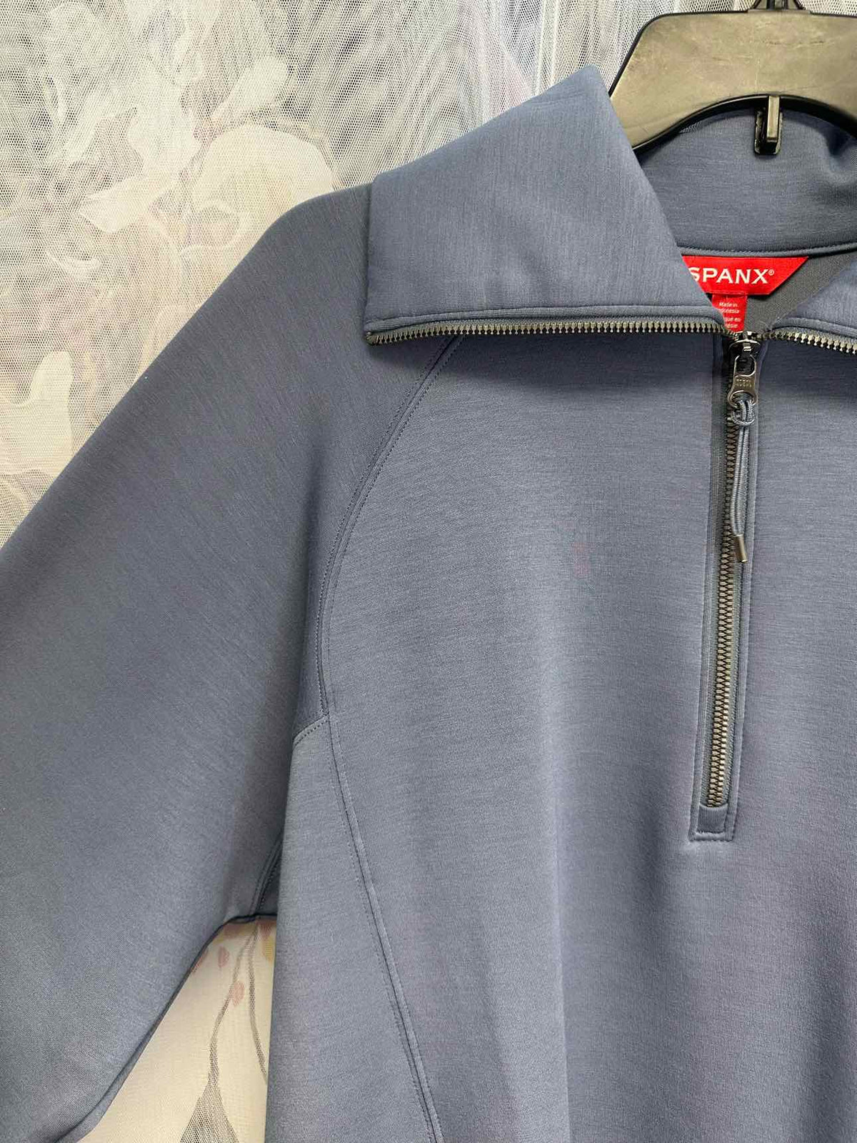 Spanx Size XL Dusty Blue sweat shirt
