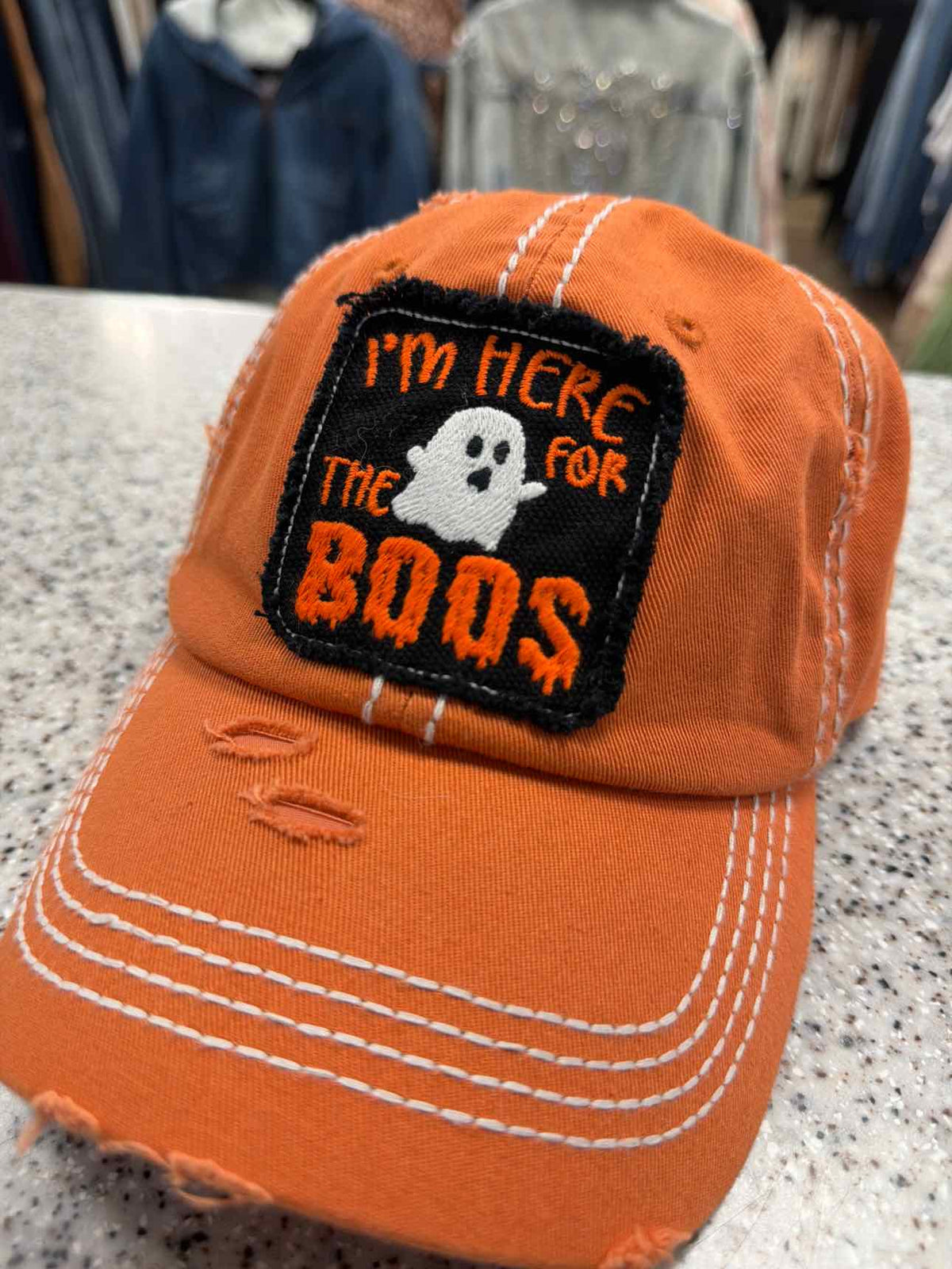 I'm here for the Boos Orange Baseball Cap Hat