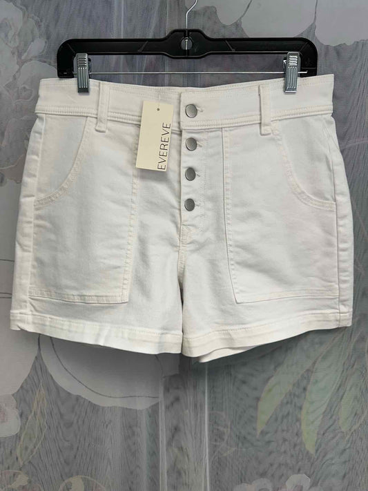 Evereve NEW NWT Evershort w/ Exposed Buttons Size 32 White Shorts