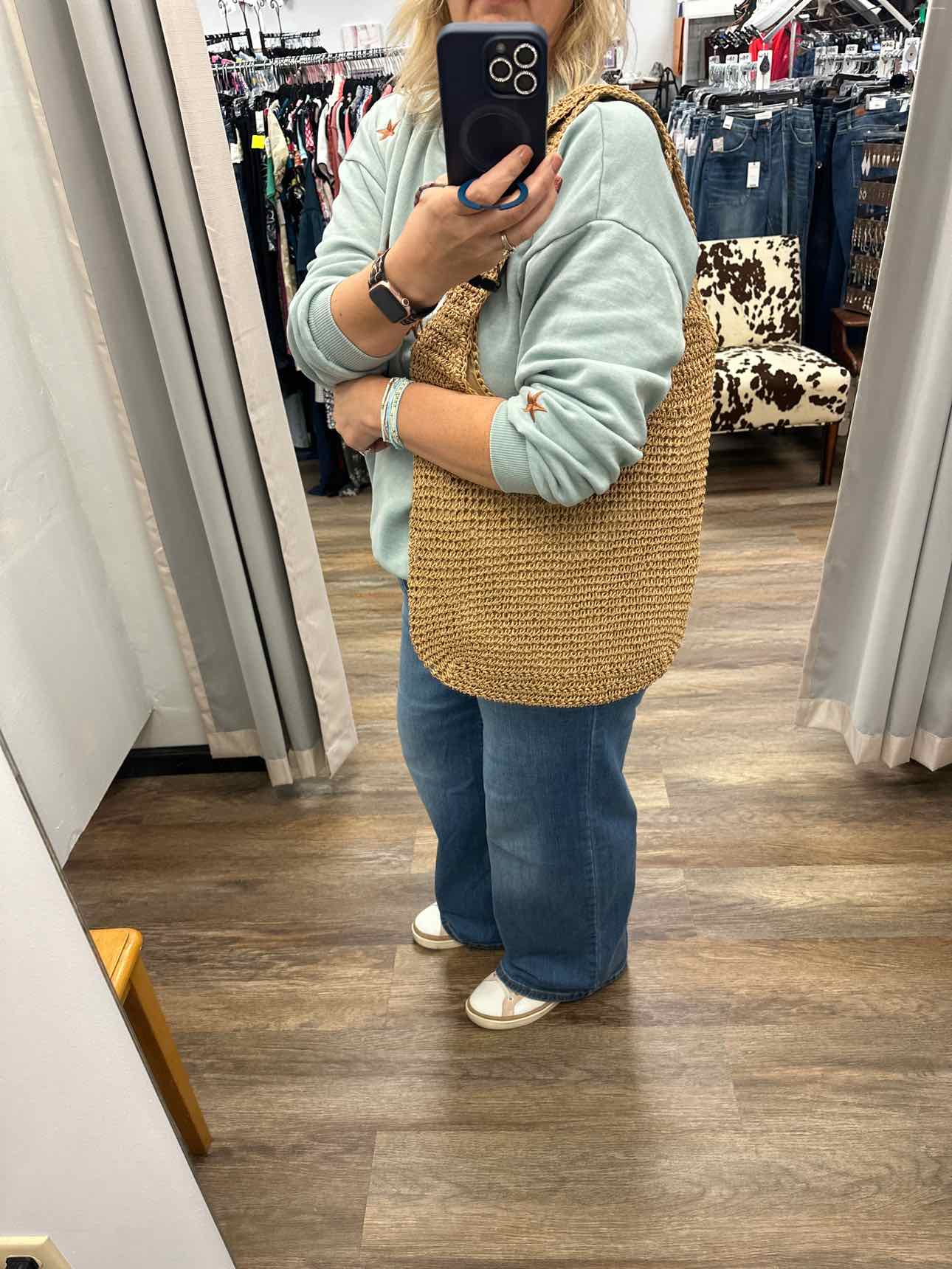 Woven Raffia Tote Bag Handbags