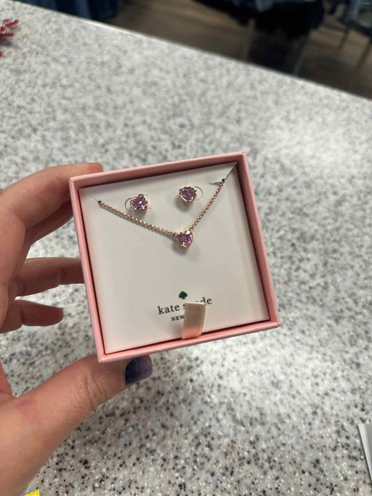 Kate Spade NEW Romantic Rocks CZ Heart Earrings and Necklace Set