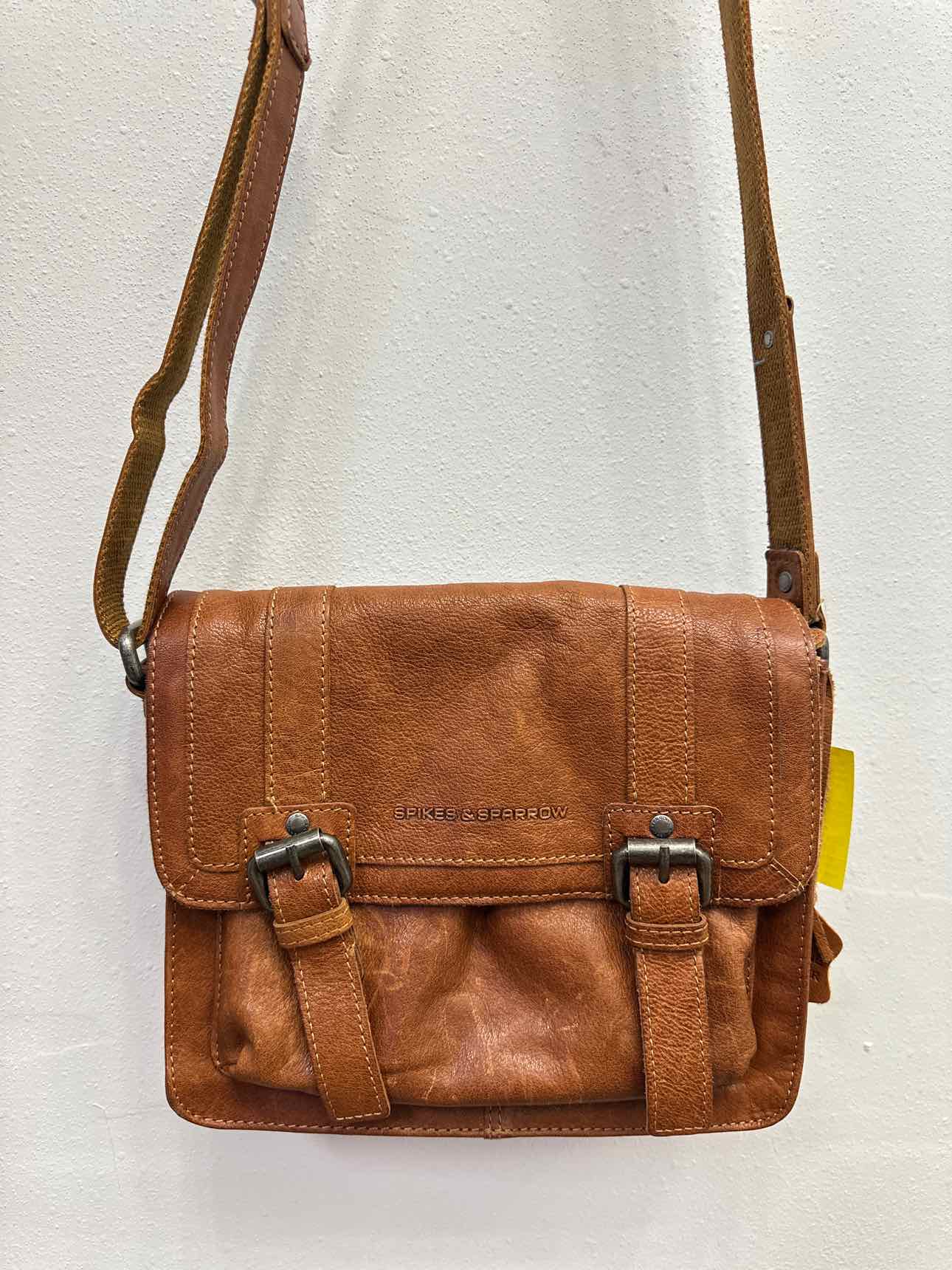 Spikes & Sparrow Brown Western Leather Saddle Bag Handbags