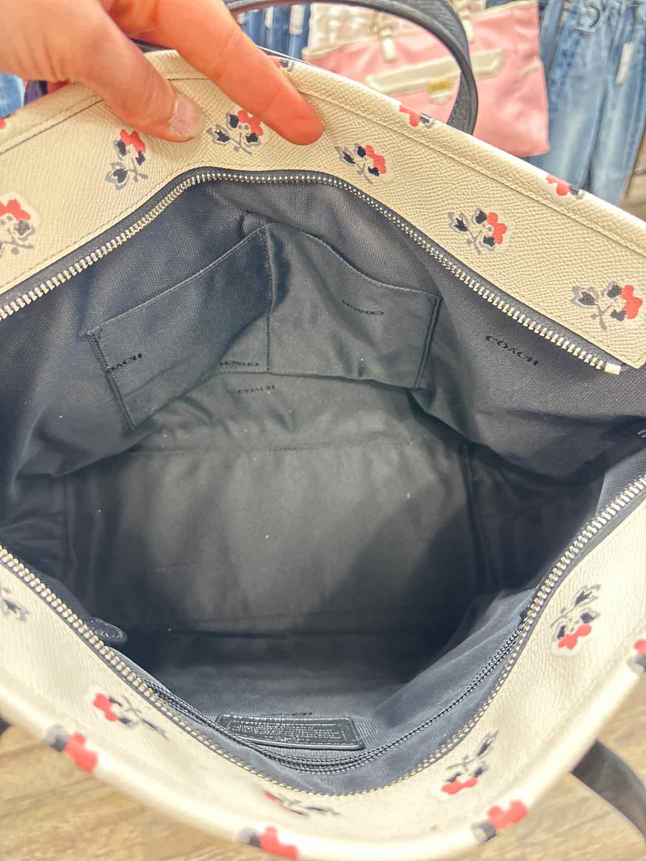 Coach Size Large White/Pink Handbags
