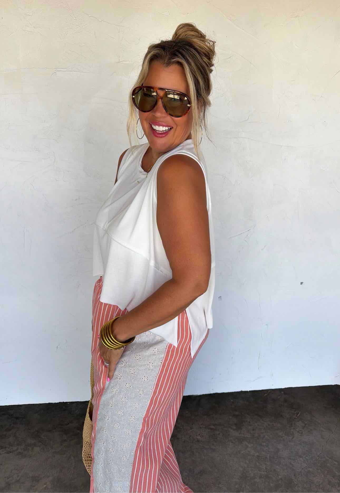 The Airy Flowy Crop Stretch Tank