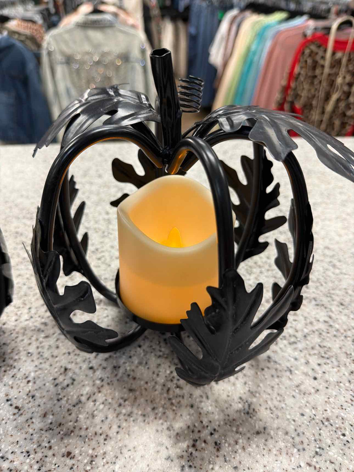 Valerie Parr Hill Collection Fall Metal Leaf Illuminated Pumpkins Decor