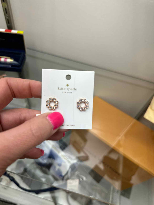 Kate Spade NEW Full Circle Rhinestone Rose Gold Post Earrings