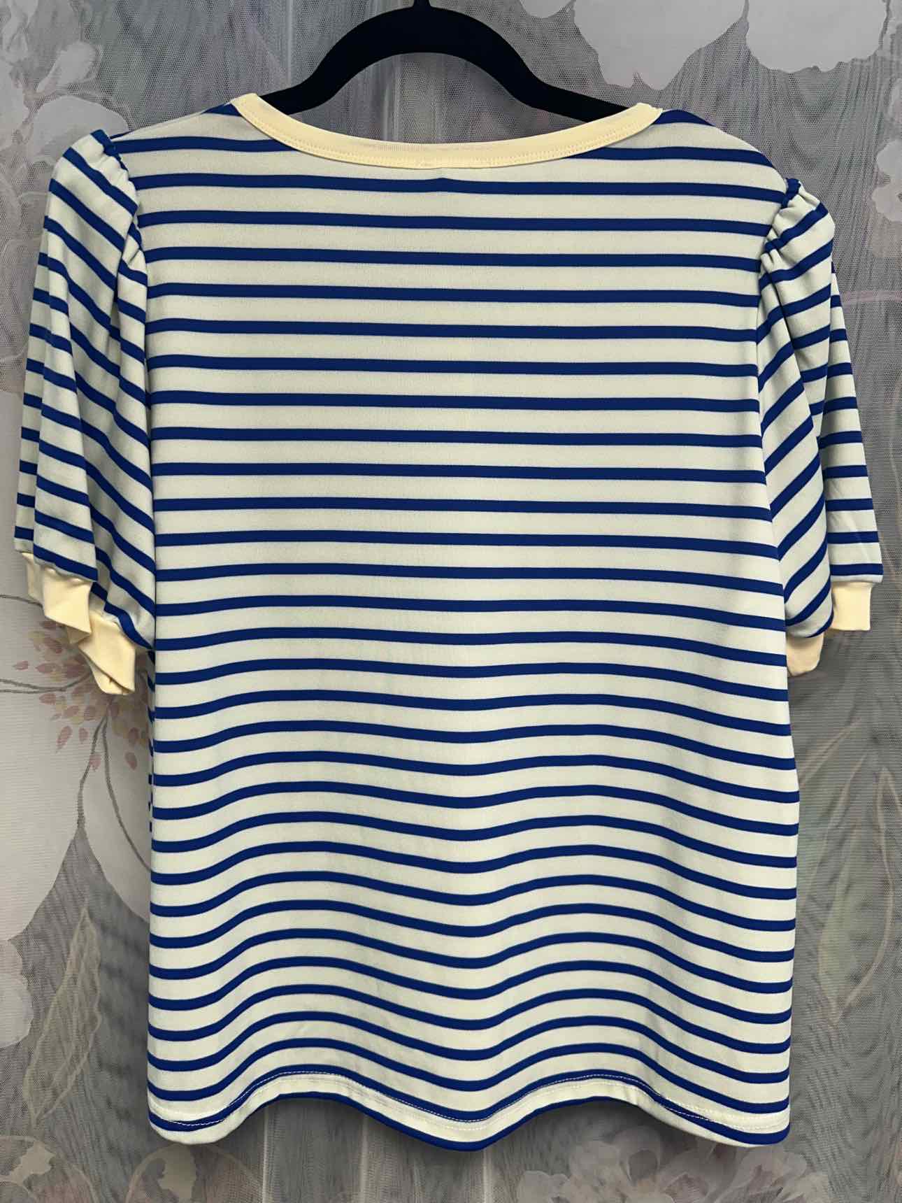 Jodifl Size Large White/blue Top