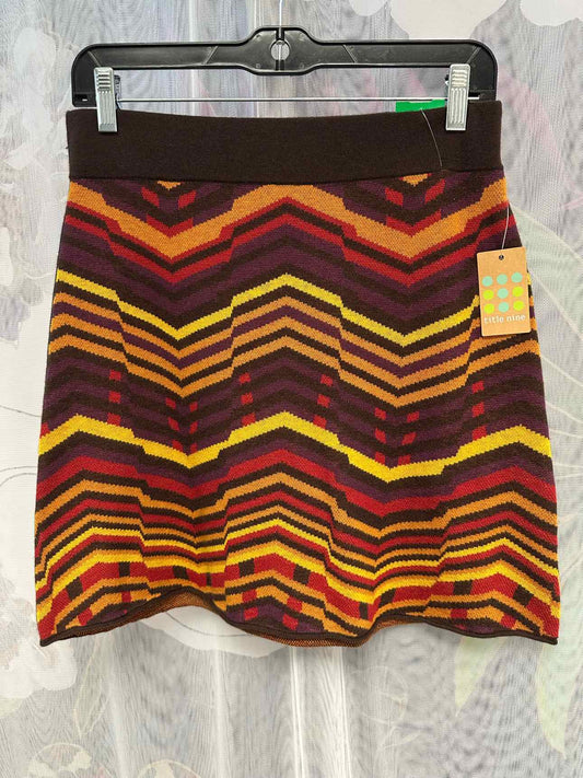 Title Nine NEW NWT Wool Blend Stretch Woven Size Small Brown/Purple Mini Skirt