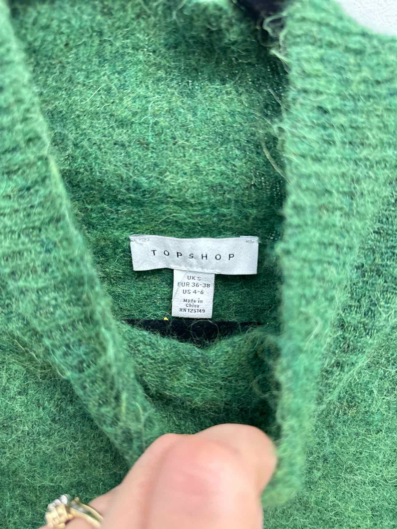 Topshop Size 4/6 Green Top