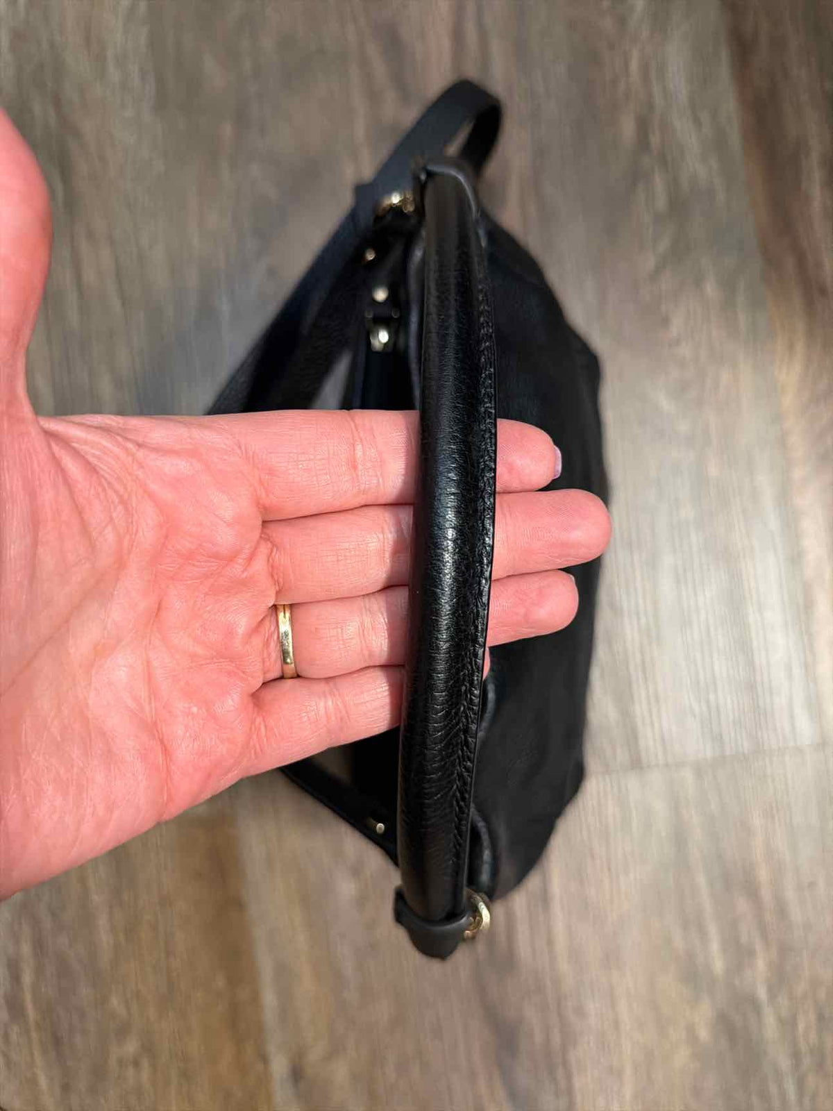 Kate Spade Little Curtis Pebbled Leather Hobo Top Handle Crossbody Black Handbag