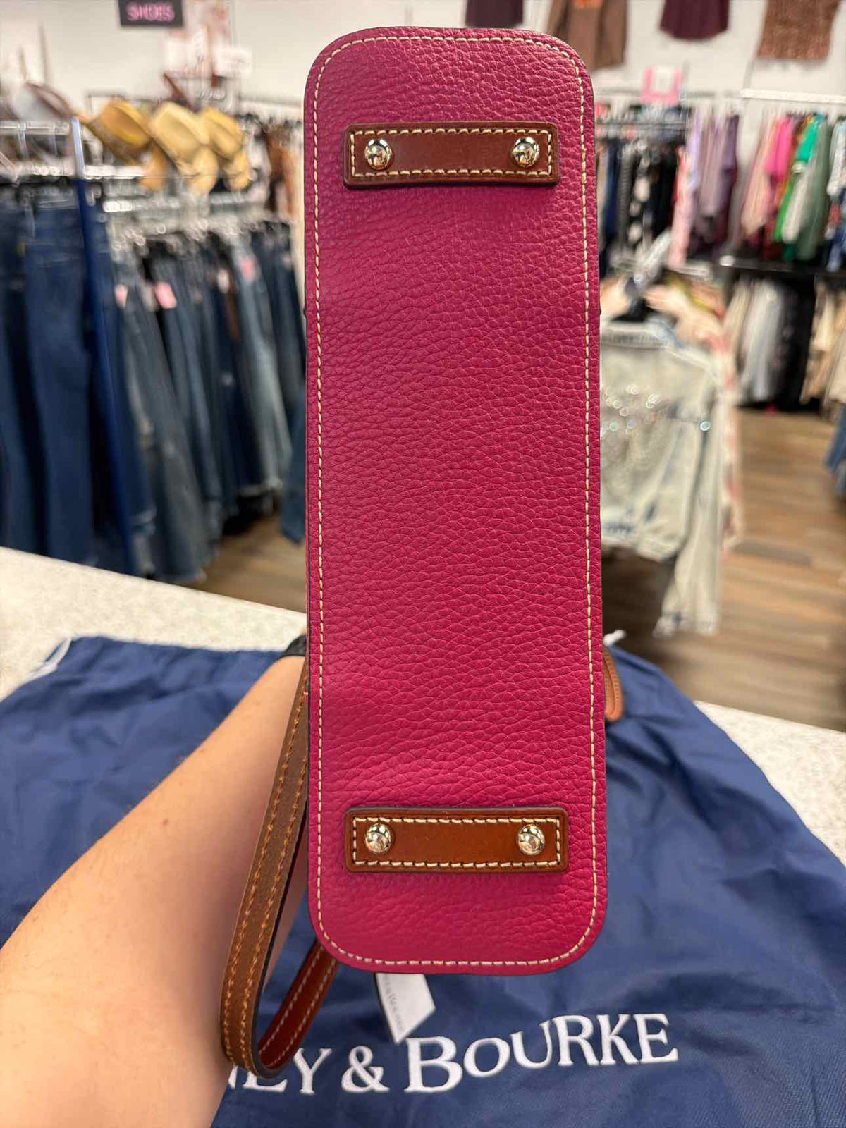 Dooney & Bourke Pebble Grain Leather Strawberry Pink Lexington Tote NWT