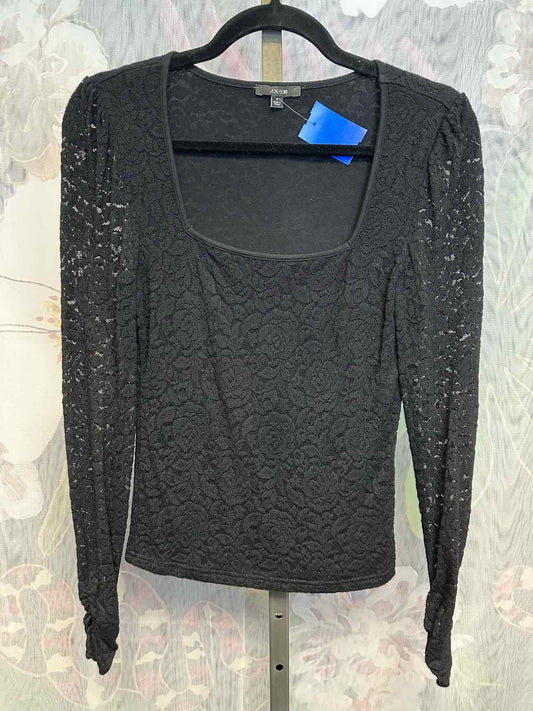 Joe B's Size Small Black Long Sleeve Lace Top