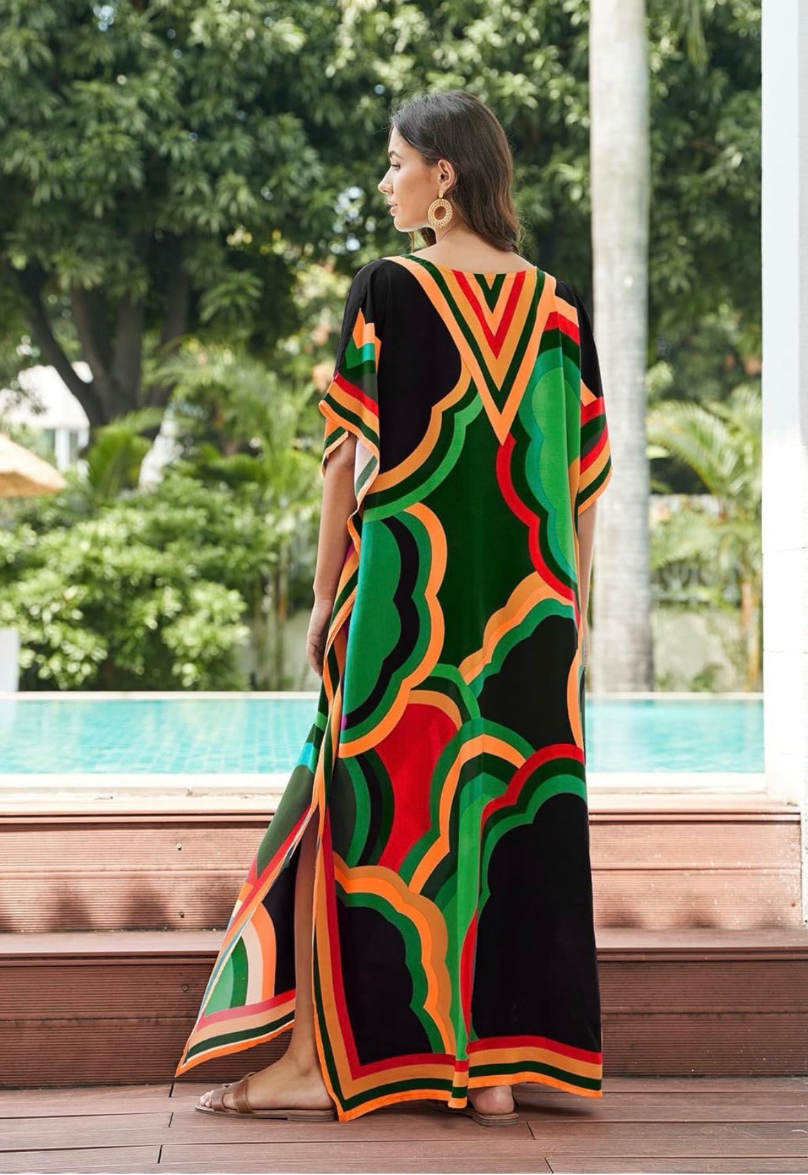 Bohemian Print MuuMuu MuMu Kaftan Dress