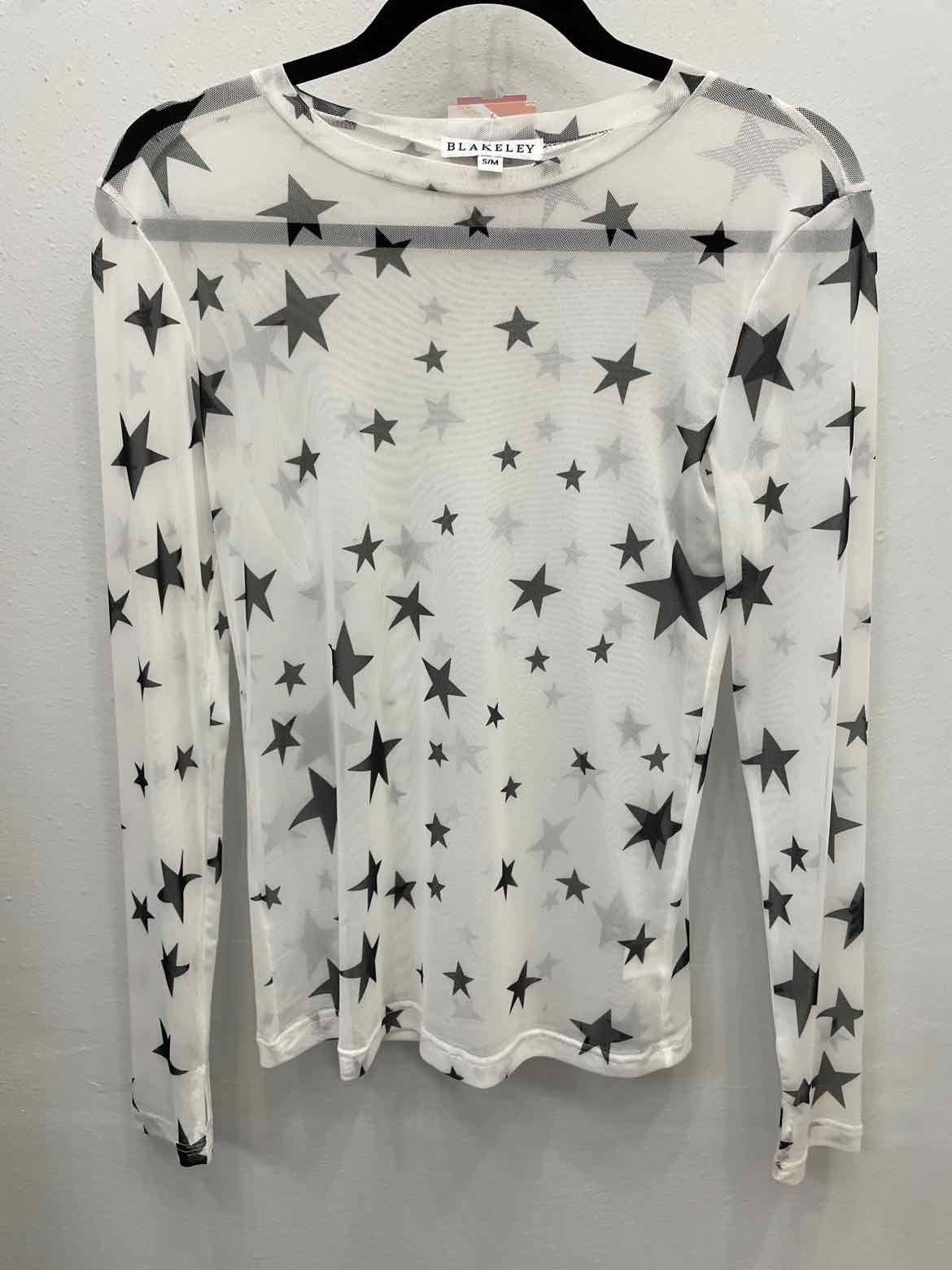 Dress It Up Star Long Sleeve Mesh Top