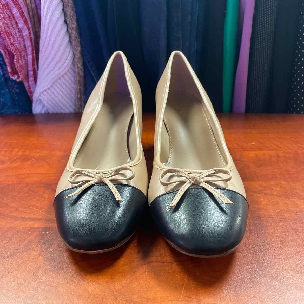 J.Crew Factory Ballet Flats with Cap Toe Size 8 1/2