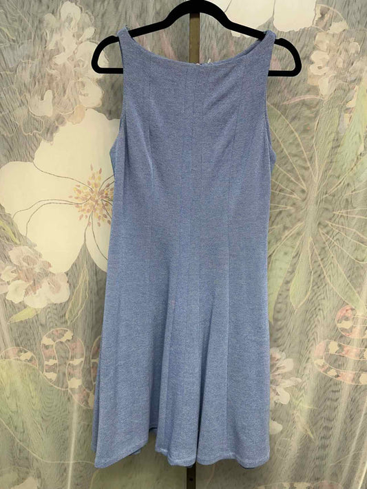 Tommy Hilfiger 10 Blue Heavy Weight Sleeveless Paneled Dress