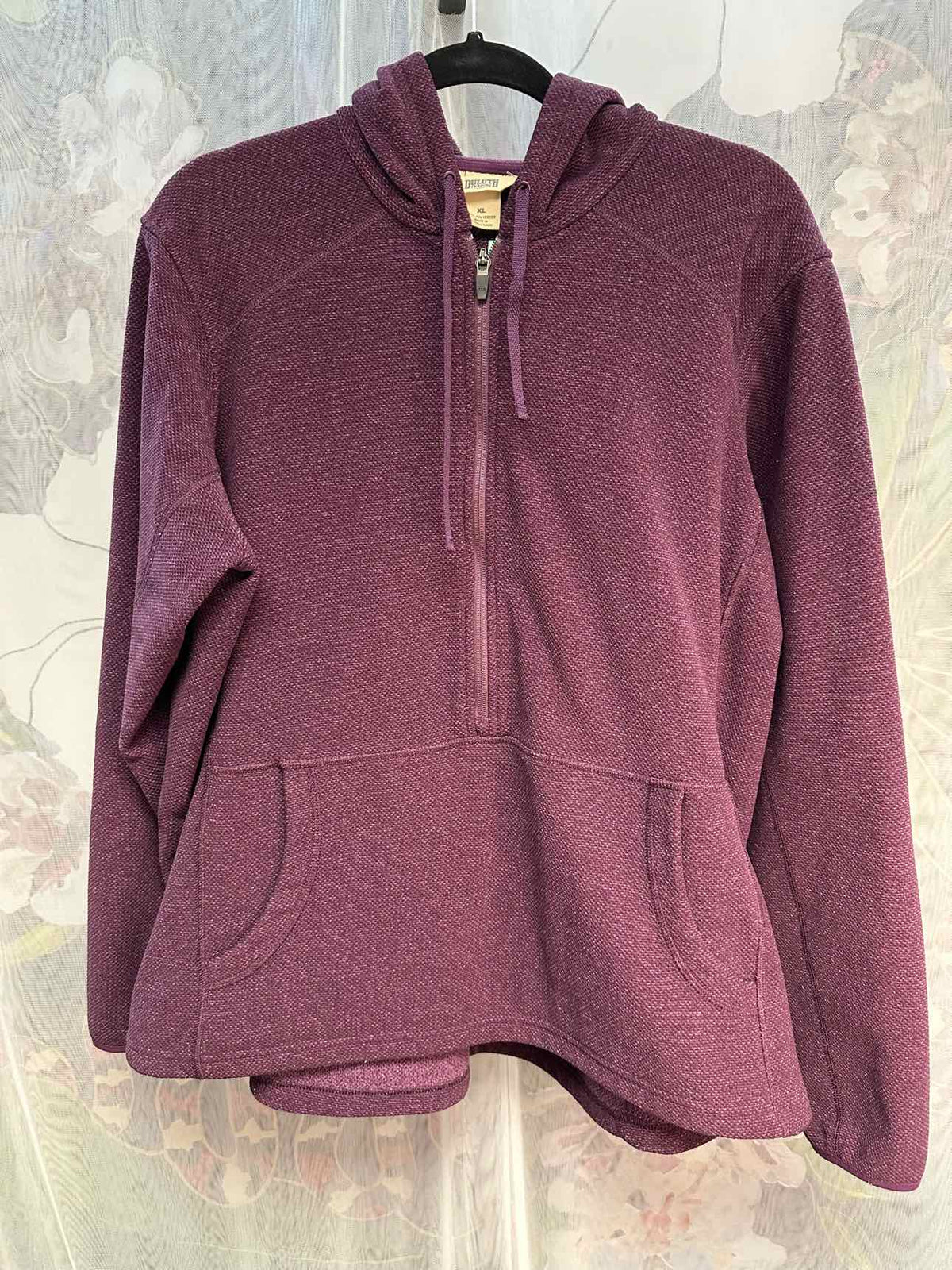 Duluth Trading Fleece 1/2 Zip Pullover Size XL purple sweat shirt Hoodie