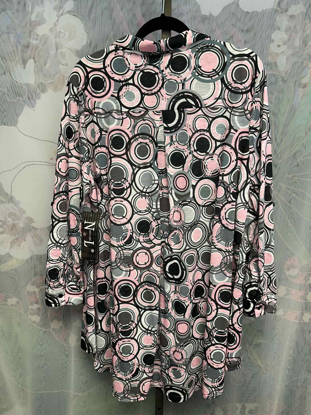 New Label Size 2X Pink/Grey Top