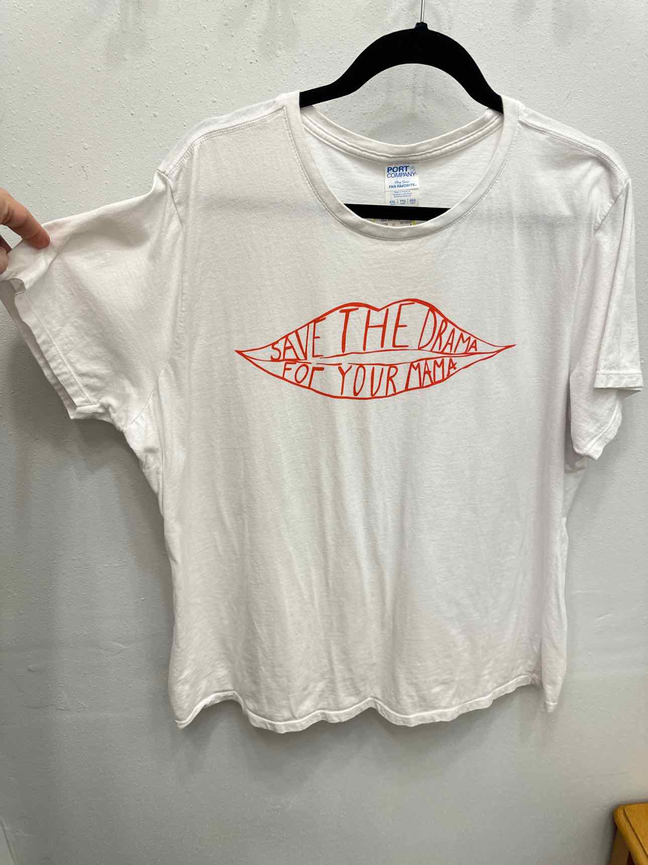 Save the Drama for your Mama Graphic Tee Size xxl White Tshirt Top