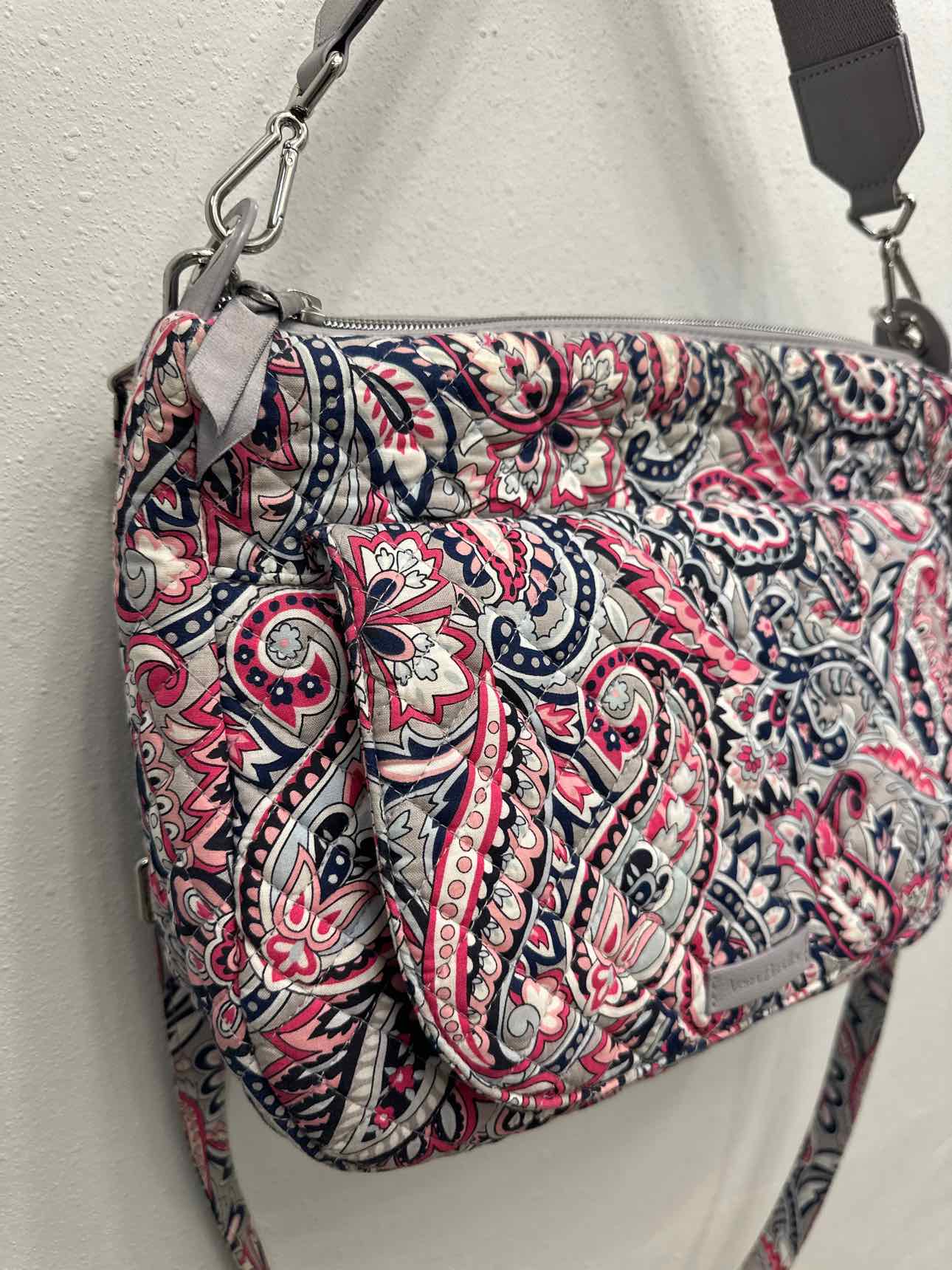 Vera Bradley On the Go Crossbody Gray and Pink Handbags