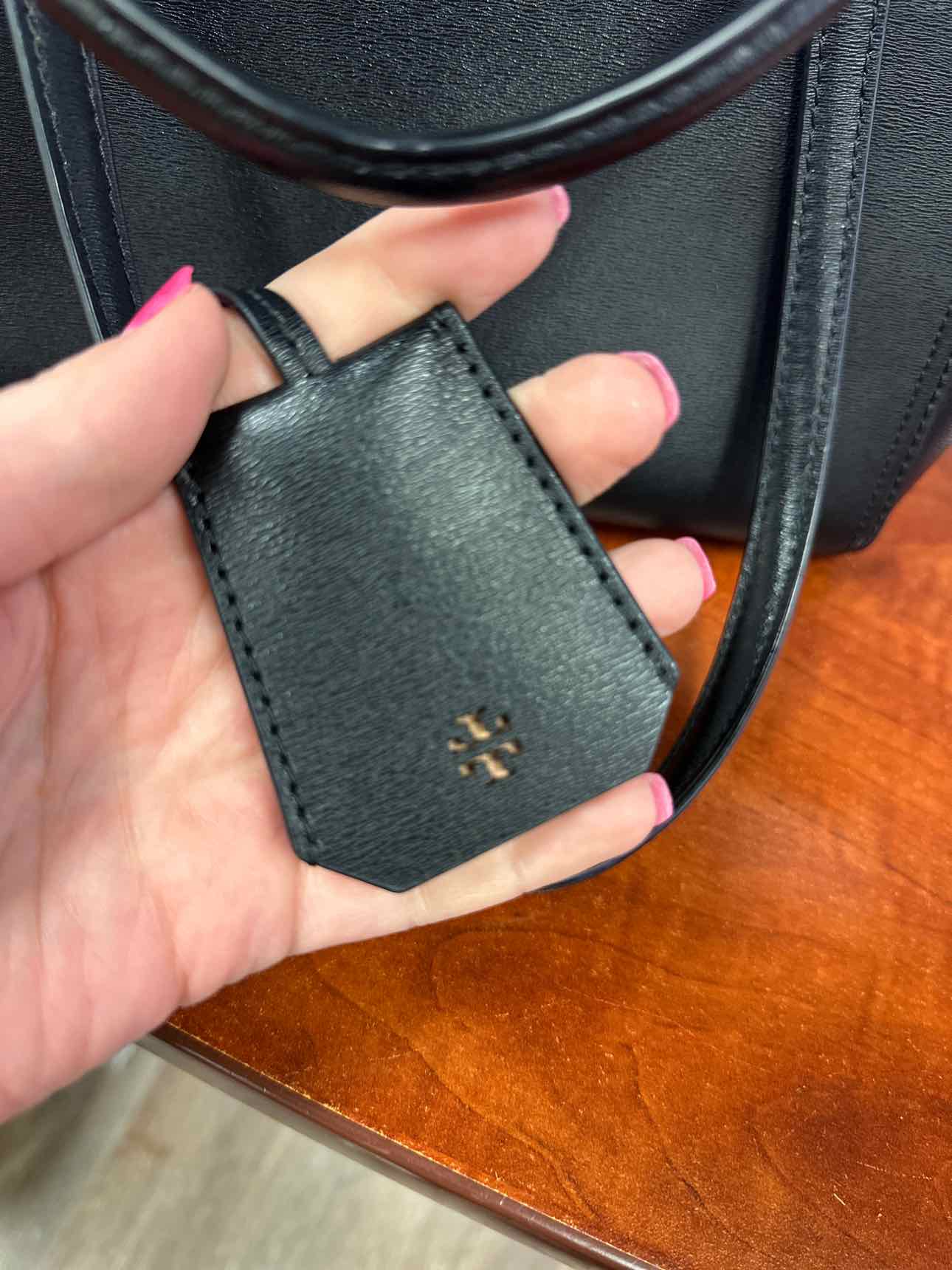 Tory Burch Black Leather Shoulder Handbag