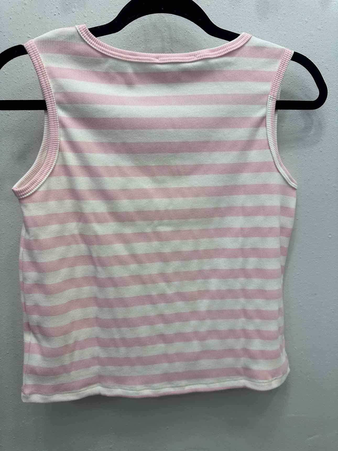 Haven Ribbed Striped Cropped Sleeveless Pink Tank Top