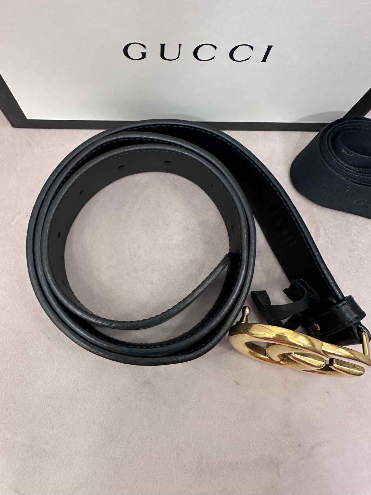 Gucci Size 34 Black Marmont 1" wide Belt