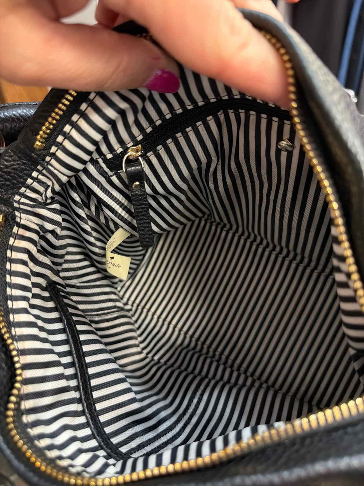 Kate Spade Little Curtis Pebbled Leather Hobo Top Handle Crossbody Black Handbag