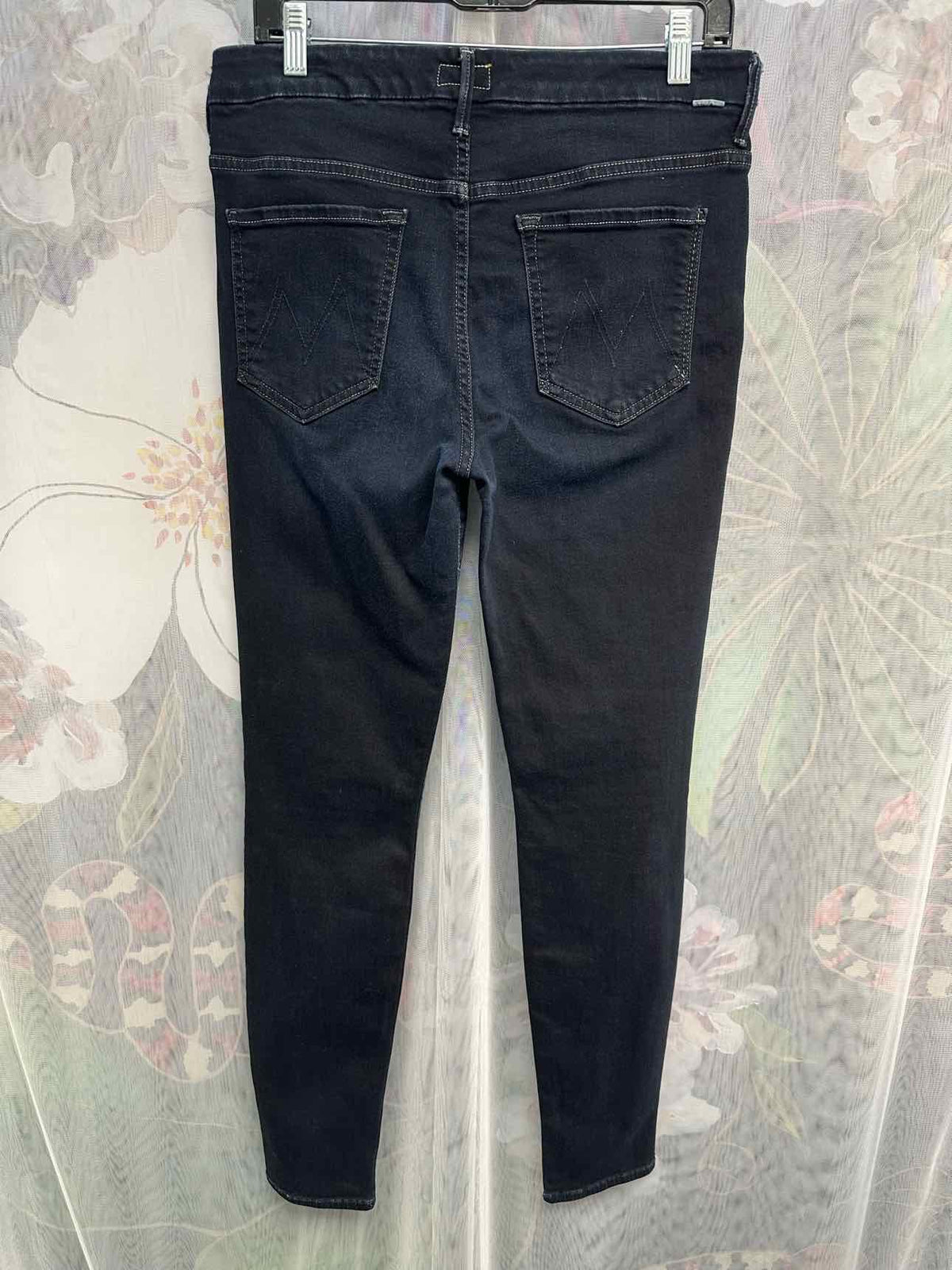 Mother High Waisted Looker Skinny Fit Size 31 Navy Jeans