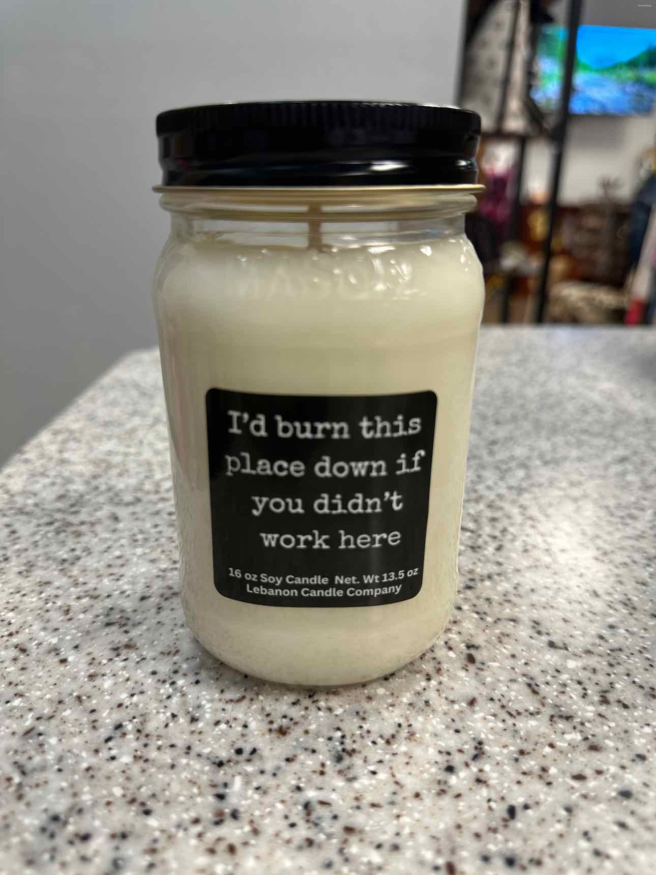 Lebanon Candle Co Size 13.5 oz 100% Soy Mason Jar Candle