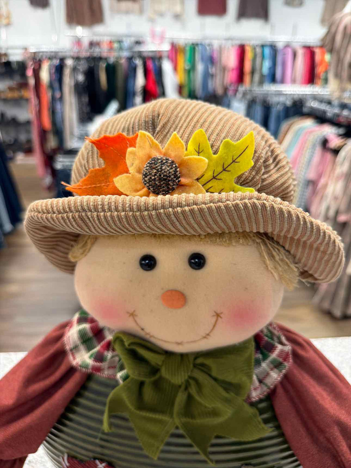 Fall Harvest Scarecrow Ceramic Base Decoration Household