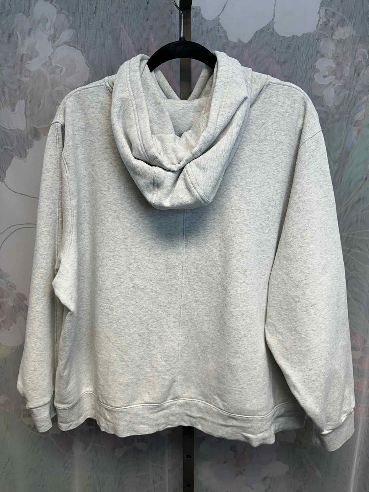 Athleta 2X Grey classic pullover hoodie, side zipper pocket