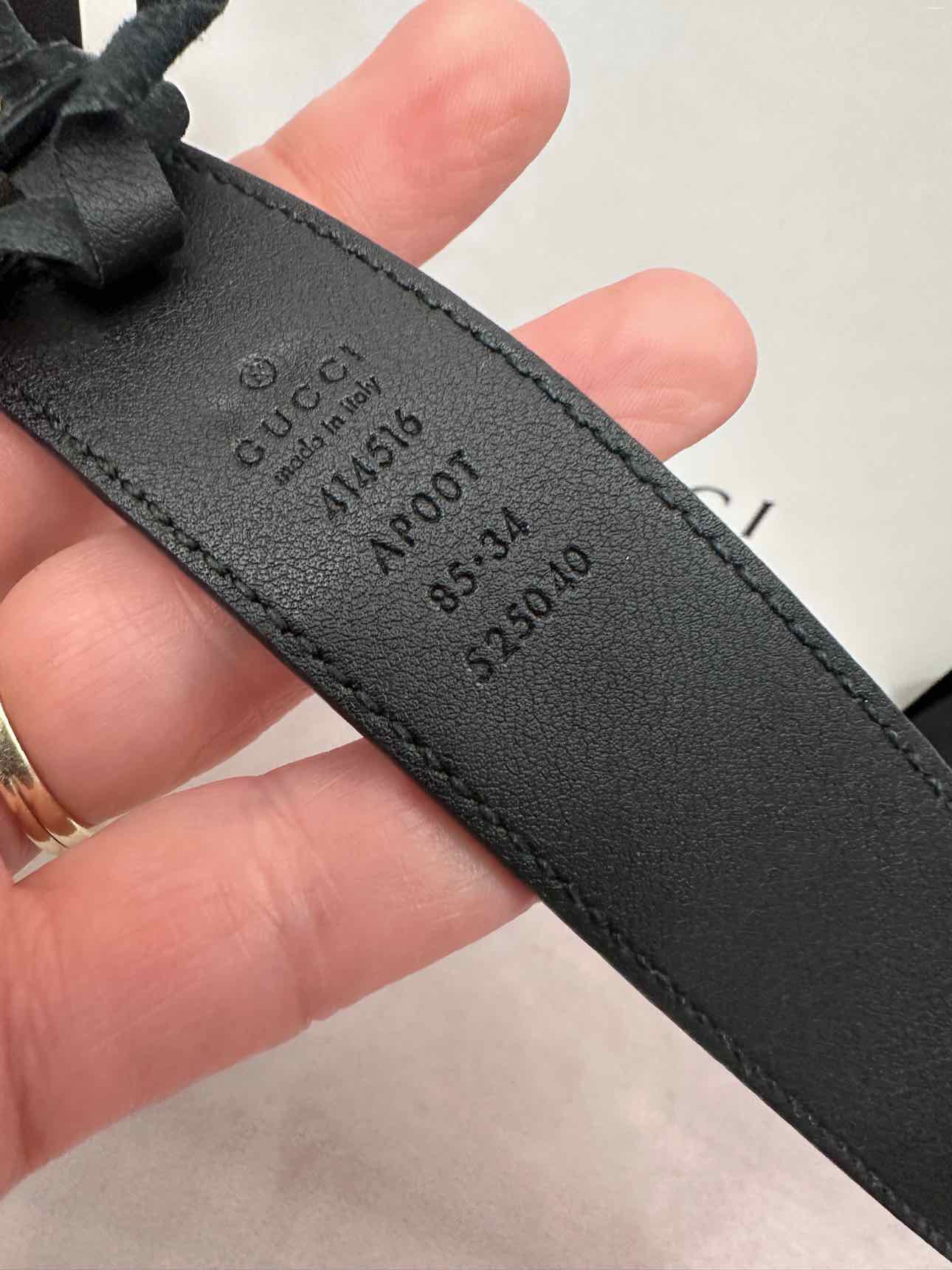 Gucci Size 34 Black Marmont 1" wide Belt