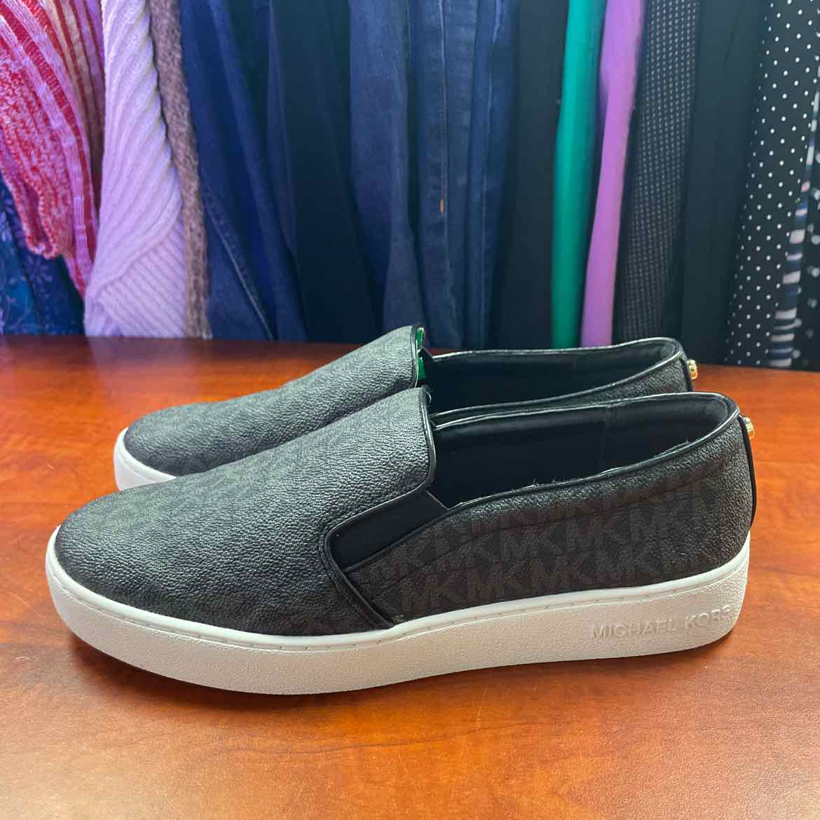 Michael Kors Keaton Logo Slip-On Sneakers Size 8 1/2