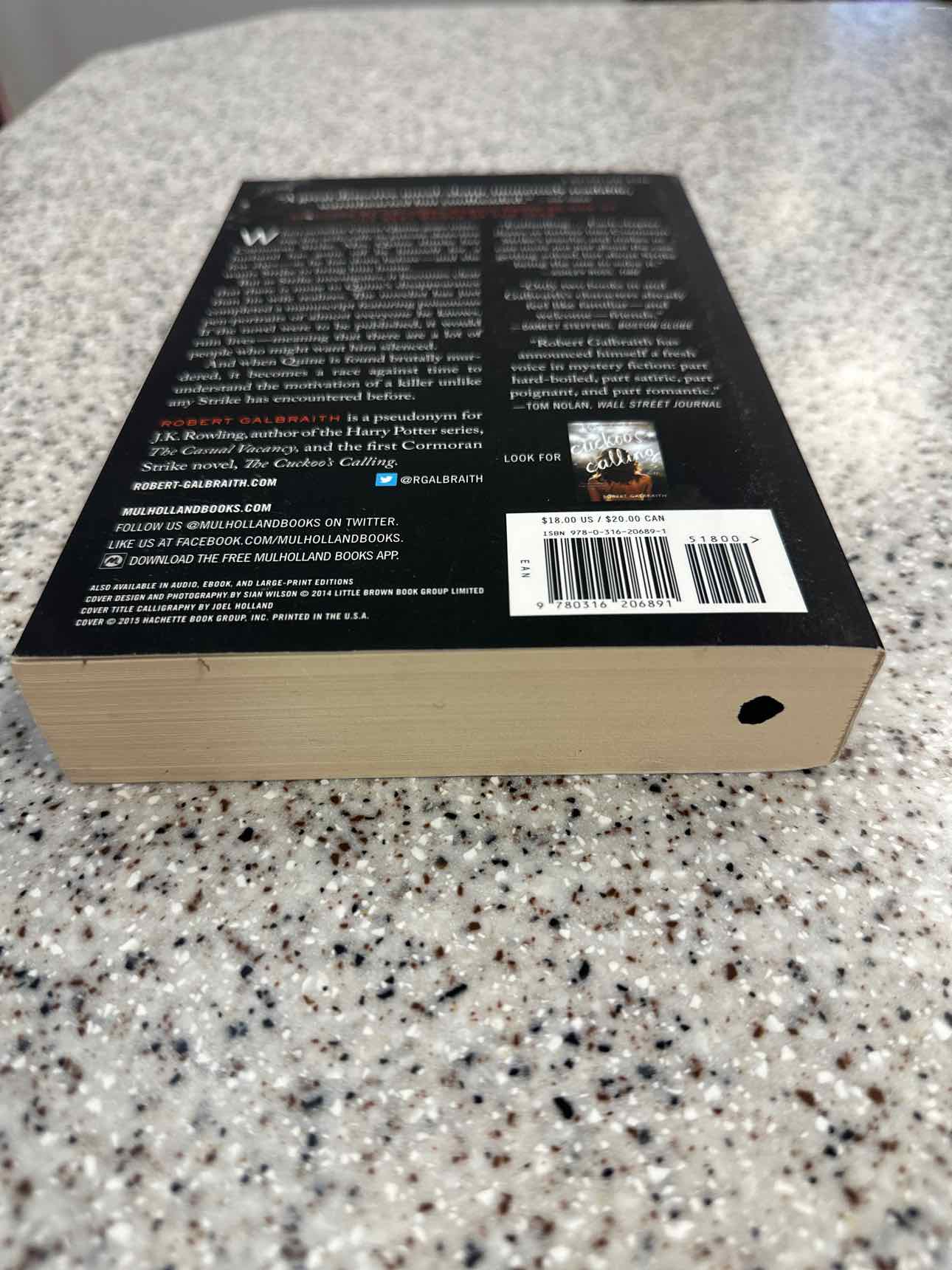 The Silkworm by Robert Galbraith (aka J.K. Rowling) Paperback Book