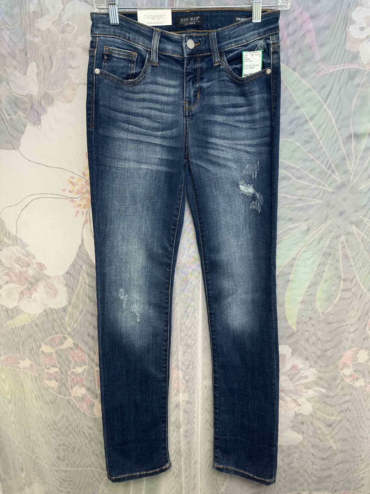 Judy Blue NEW NWT Slight Distress Straight Fit Size 5/27 Denim Jeans