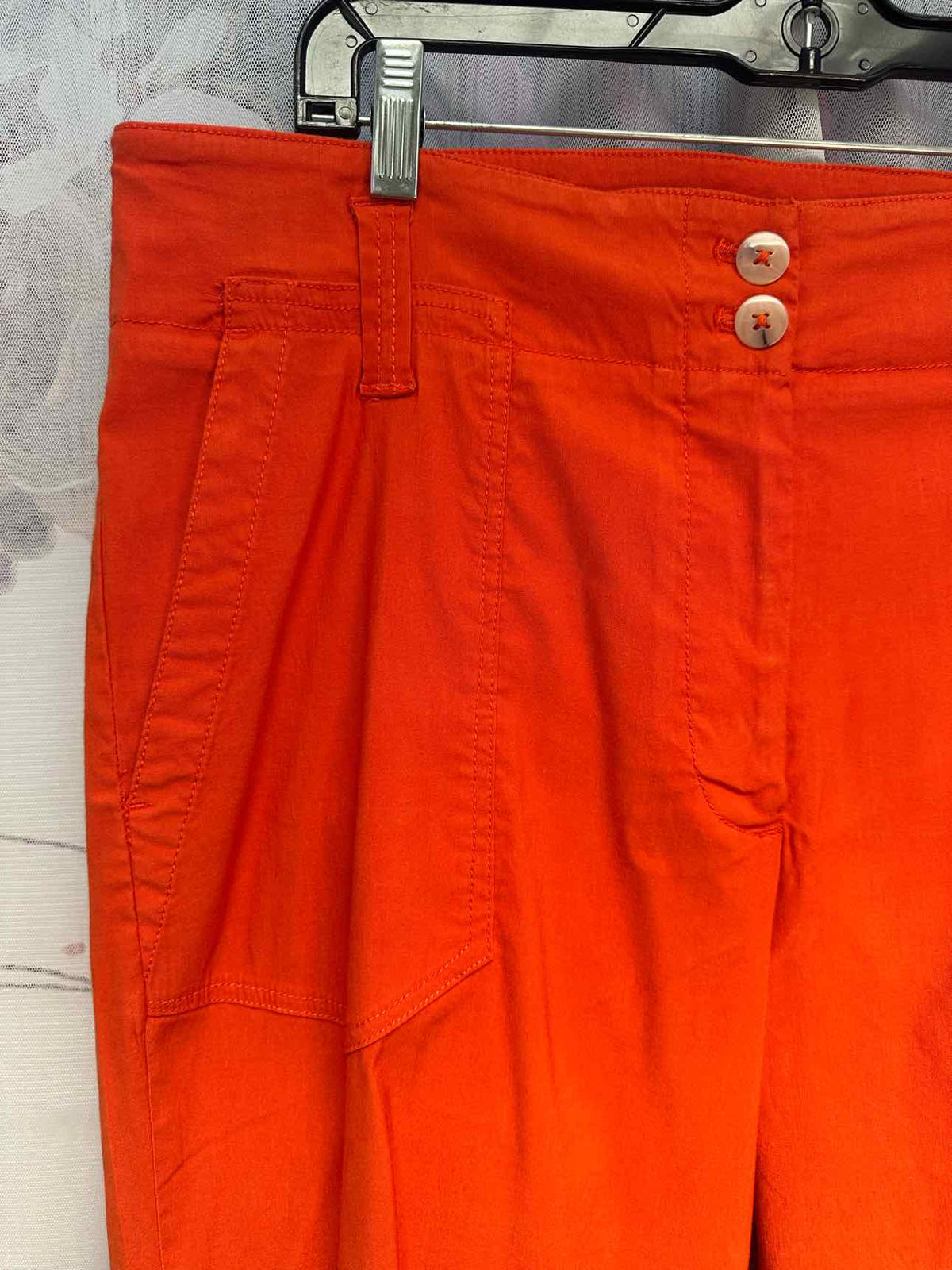 Maeve The Naomi Double Button Lightweight Flare Size 16 Orange Pants