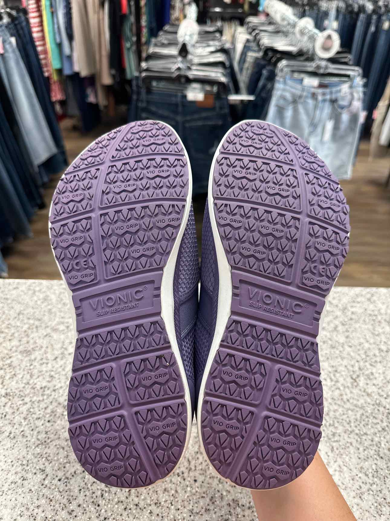 Vionic Size 10 Wide Mesh Julianna Slip On Lavender Sneakers Shoes