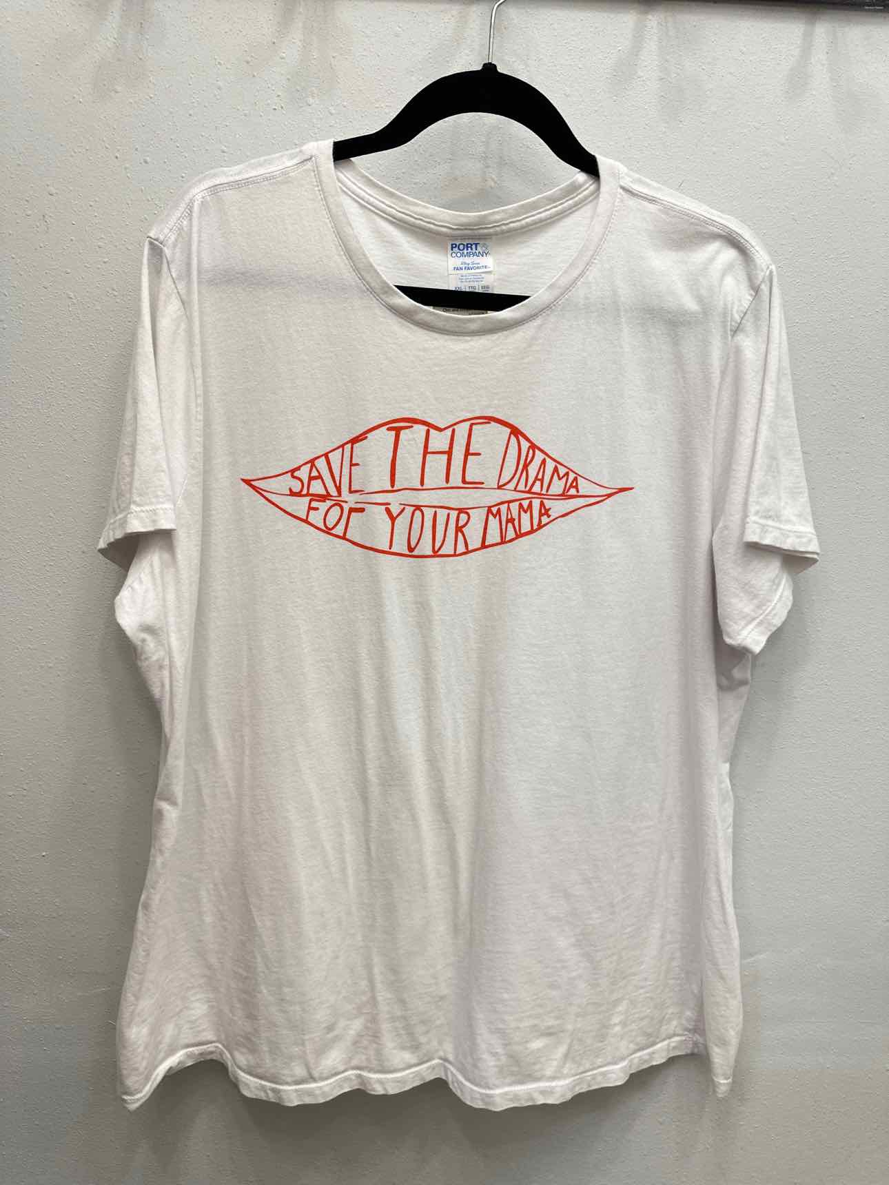 Save the Drama for your Mama Graphic Tee Size xxl White Tshirt Top