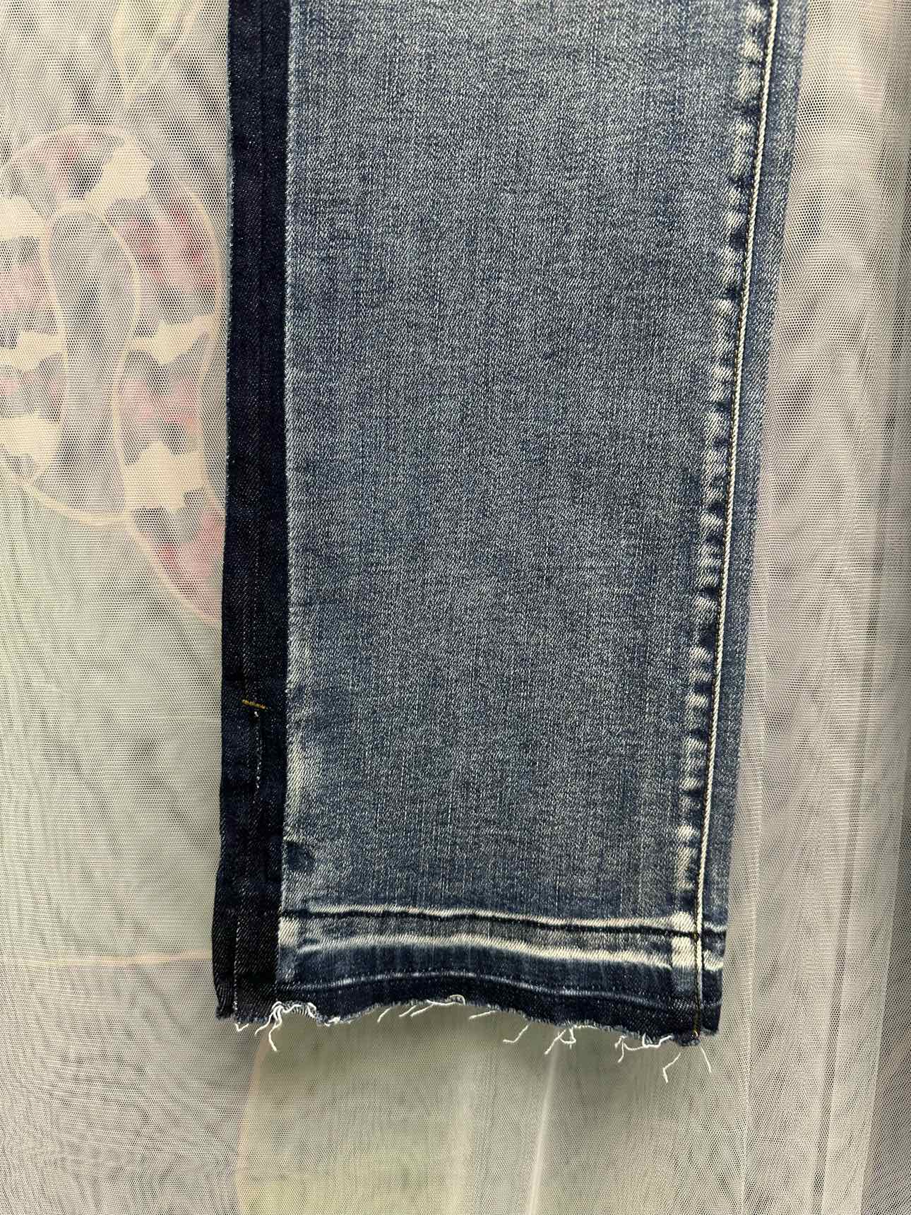 Judy Blue NEW NWT Rw Hem Wide Leg High Waist Stripe Runner 11/30 Denim Jeans